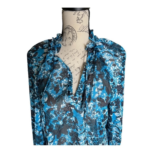Anthropologie sheer floral blouse size S, new with tags - Picture 5 of 8